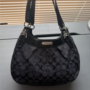 Coach Black Monogram Shoulder Bag